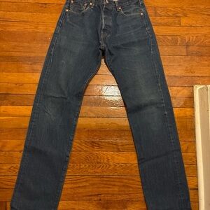 Men's Levi’s Made and Crafted 501 Dark Blue Straight Leg Jeans size 30/34